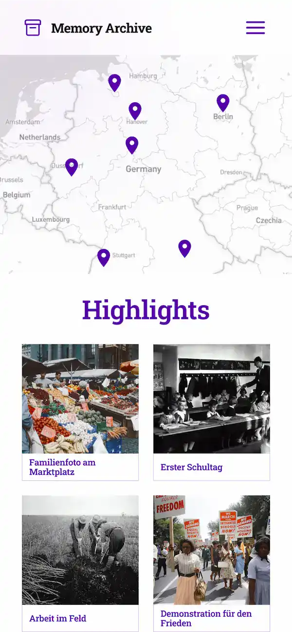 Mobile Ansicht der fAIr Research Startseite mit Logo, Slogan, Kurzbeschreibung und zwei Aktionsbuttons.